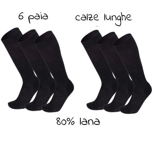 Paia calze nere lunghe - 6,